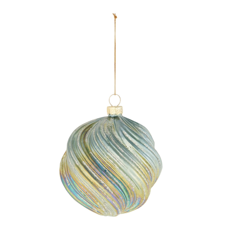 Melrose Green Iridescent Ball Ornaments (Set of 6)