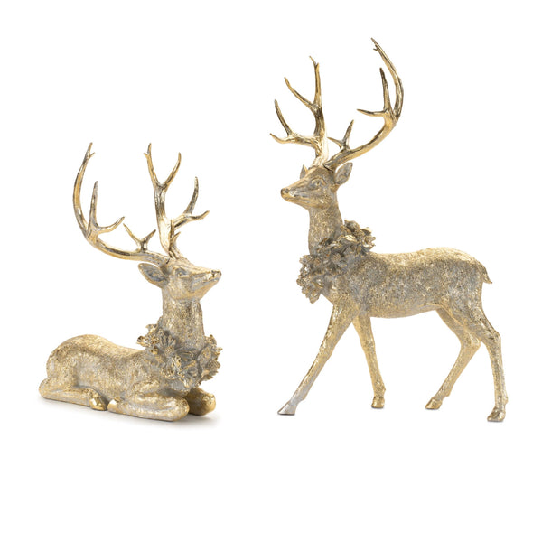 Melrose Holidya Deer Figurine (Set of 2)