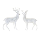 Melrose Winter Deer Statue (Set of 2)
