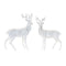 Melrose Winter Deer Statue (Set of 2)