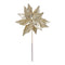 Melrose Glittered Poinsettia Stem (Set of 6)