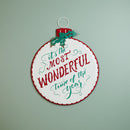 Melrose Metal Holiday Sentiment Ornament Sign 16"H