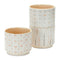 Melrose Blush Patterned Stacking Pot Set of 3 Planter, Dolomite