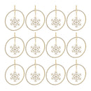 Melrose Jeweled Metal Hanging Snowflake Ornament (Set of 12)