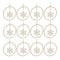 Melrose Jeweled Metal Hanging Snowflake Ornament (Set of 12)
