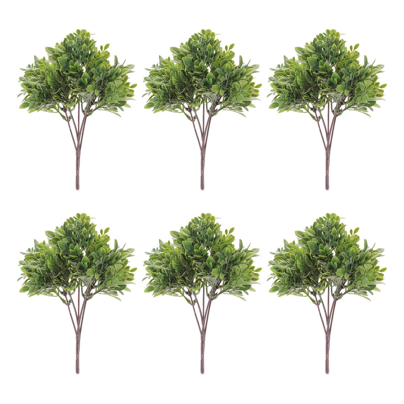 Melrose Boxwood Foliage Bush (Set of 6)