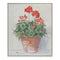 Melrose Framed Potted Geranium Print Wall Decor, Rustic, Plastic