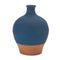 Melrose Ceramic Vase with Terra Cotta Accent 8.5"H
