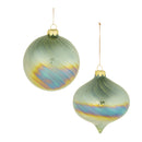 Melrose Iridescent Swirled Glass Ornament (Set of 6)