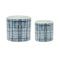 Melrose Criss Cross Pattern Planter Set of 2 Planter, Criss Cross, Dolomite