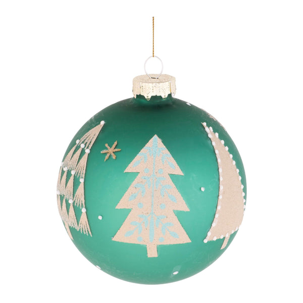 Melrose Beaded Pine Tree Ball Ornament (Set of 6)