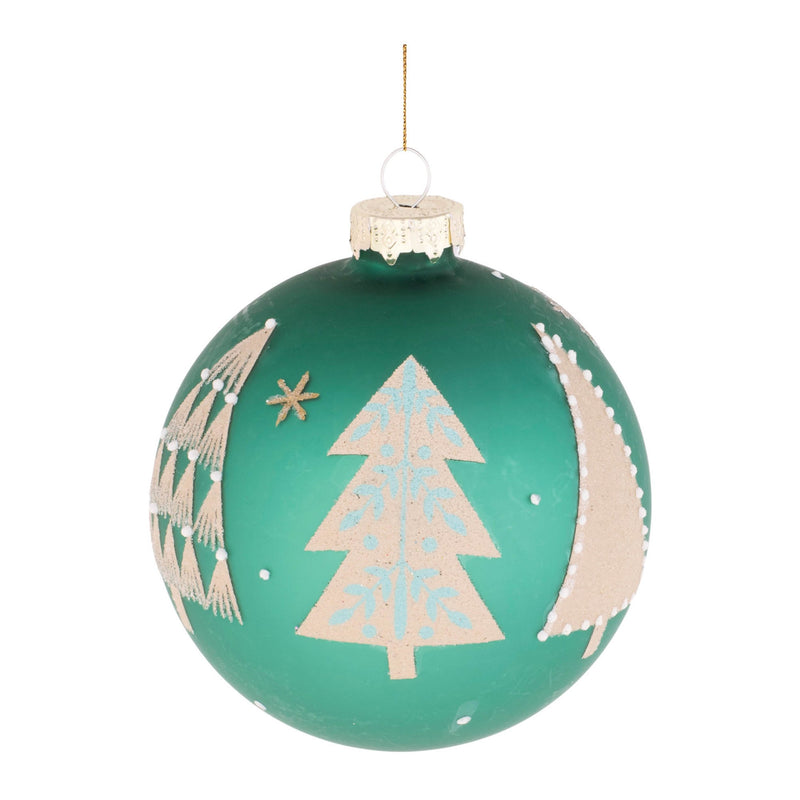 Melrose Beaded Pine Tree Ball Ornament (Set of 6)