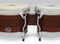 Latin Percussion 7-1/4" & 8-5/8" Matador Bongos - Almond Brown Chrome - M201-AB