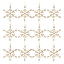 Melrose Beaded Metal Snowflake Ornament (Set of 12)