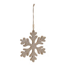 Melrose Traditional Wood Snowflake Ornament (Set of 12)