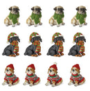 Melrose Winter Dog Figurine with Hat and Scarf Accent (Set of 12)