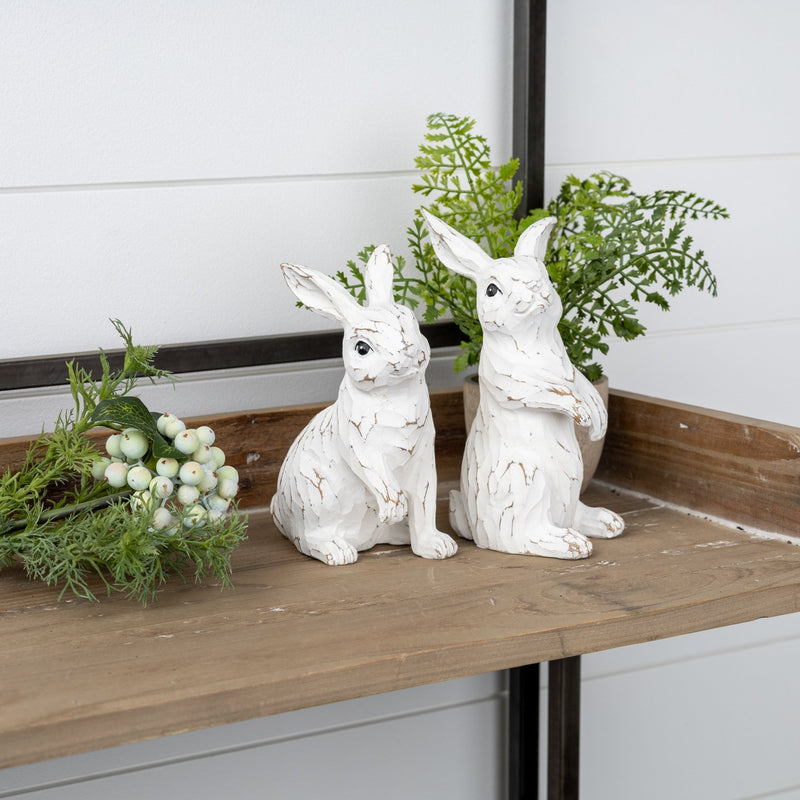 Melrose Carved Bunny Figurine (Set of 2)