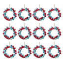 Melrose Metal Sleigh Bell Wreath Ornament (Set of 12)