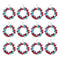 Melrose Metal Sleigh Bell Wreath Ornament (Set of 12)