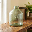 Melrose Sage Glass Bottle Neck Vase 9"H