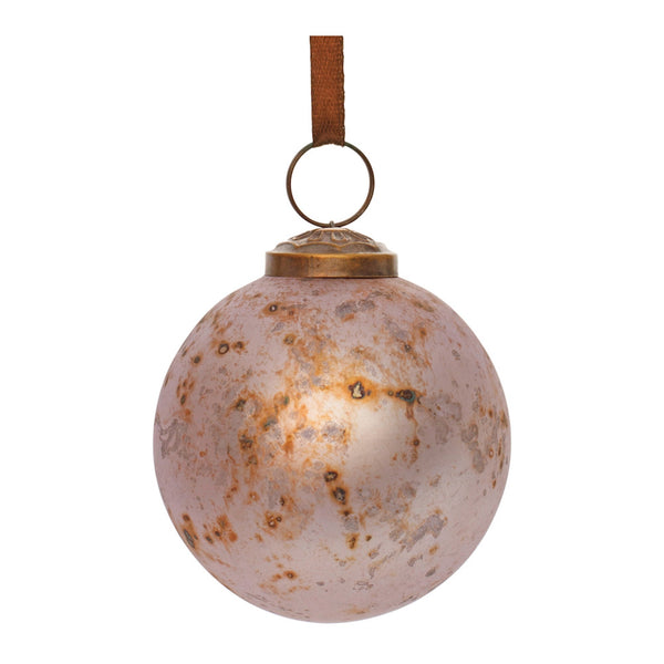 Melrose Rusted Violet Mercury Glass Ball Ornament (Set of 6)