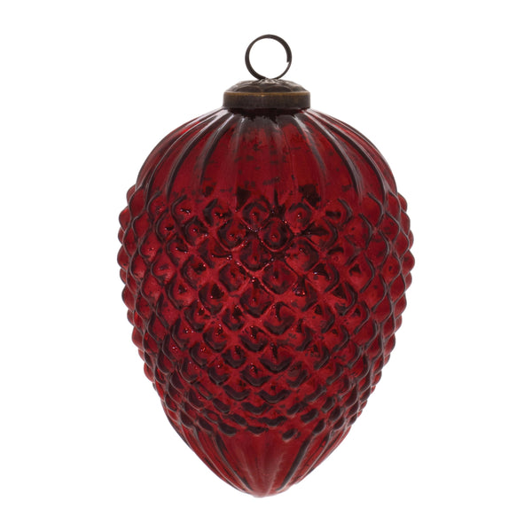 Melrose Hobnail Glass Cone Ornament (Set of 2)