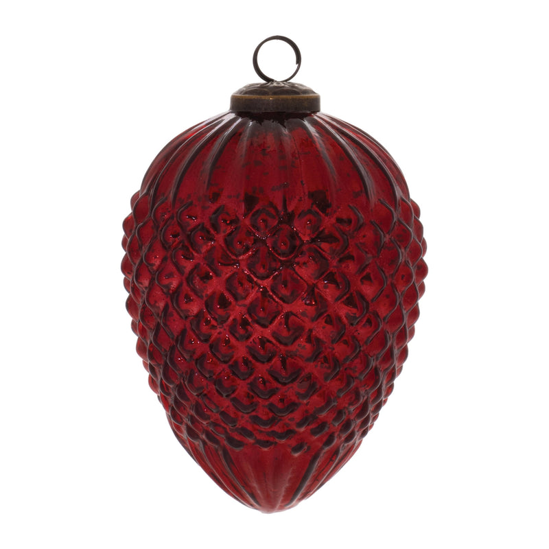 Melrose Hobnail Glass Cone Ornament (Set of 2)
