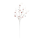 Melrose Glittered Sleigh Bell Berry Twig Spray (Set of 2)