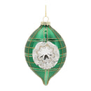 Melrose Vintage-Inspired Green Reflector Glass Ornaments – Set of 12