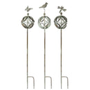 Melrose Garden Stake (Set of 3) 60"H Iron Green