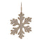Melrose Traditional Wood Snowflake Ornament (Set of 12)