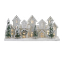 Melrose LED Flocked Winter Village Display 23"L