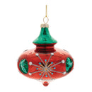 Melrose Glittered Glass Reflector Ornament (Set of 6)