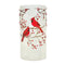 Melrose Frosted Glass Votive Holder with Beaded Cardinal Bird Design (Set of 6)