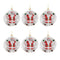 Melrose Santa Snow Angel Ball Ornament (Set of 6)