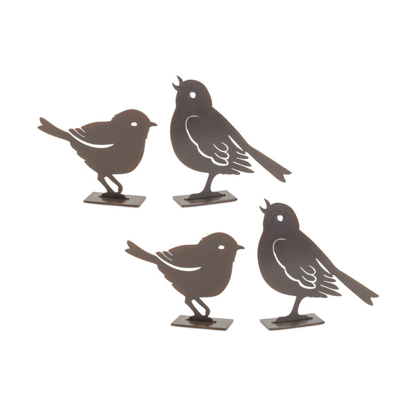 Melrose Metal Cut Out Bird Figurine (Set of 4)