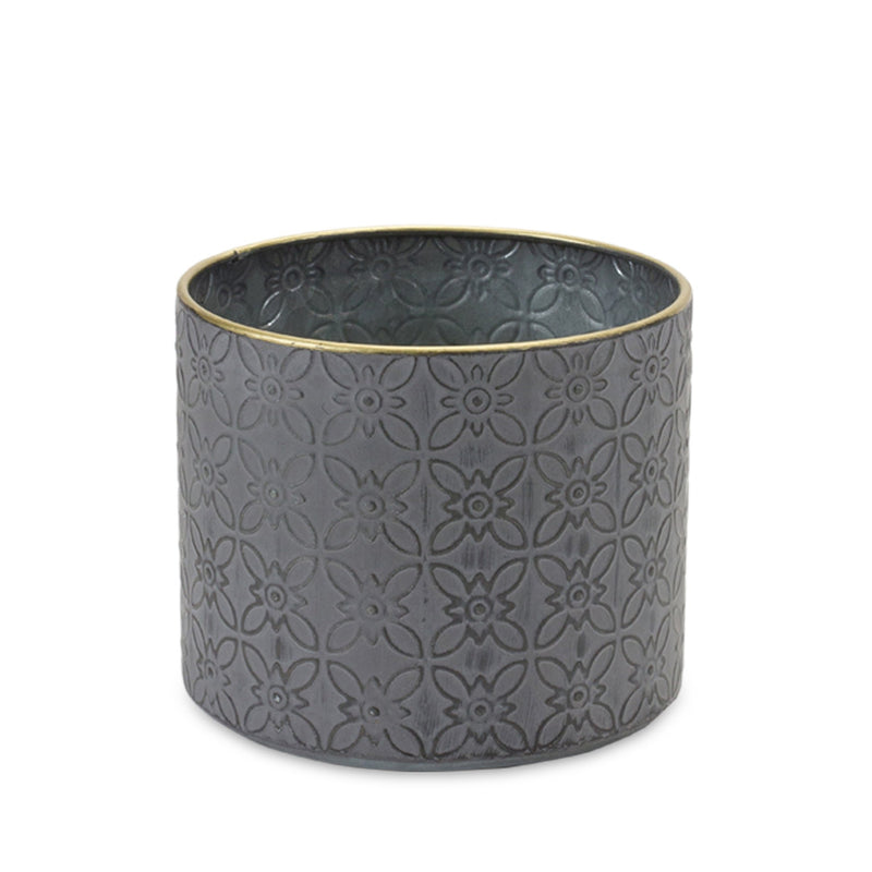 Melrose Ornate Geometric Metal Planter Set of 4 Planter