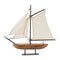 Melrose Wood and Iron Sailboat Sculpture 19.5"L