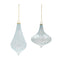 Melrose Frosted Blue Glass Ornaments – Set of 6