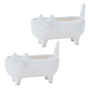 Melrose Ceramic Cat Planter (Set of 2)