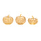 Melrose LED Mercury Glass Pumpkin Decor (Set of 3) Beige Glam & Luxury Glass LED