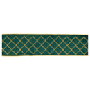 Melrose Green w/Gold Lattice Ribbon 4" x 5 Yds.