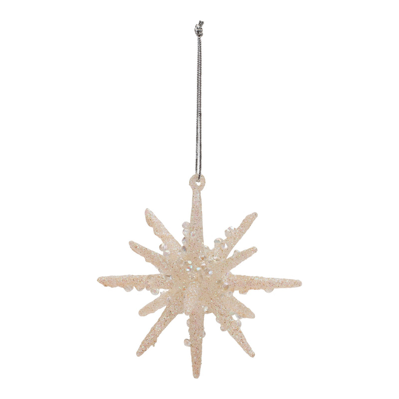 Melrose Frosted Glass Star Ornament (Set of 6)