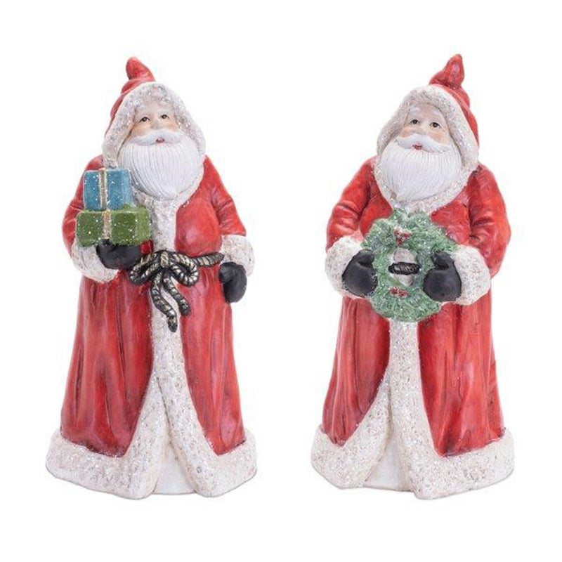 Melrose Hooded Terracotta Santa Figurine (Set of 2)