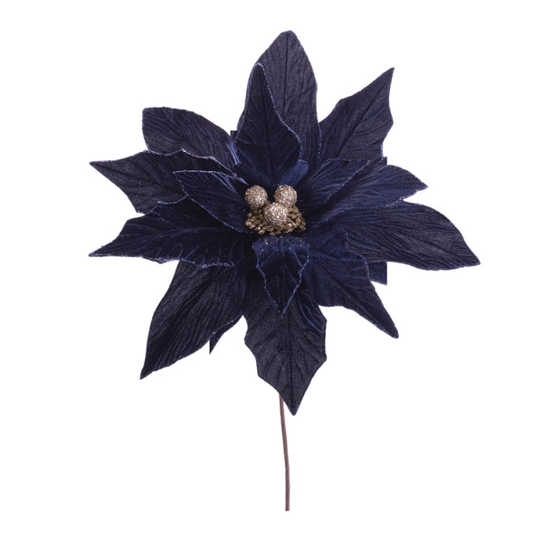 Melrose Glittered Poinsettia Flower Stem (Set of 6)