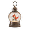 Melrose LED Snow Globe Lantern with Cardinal Bird Couple 8.25"H