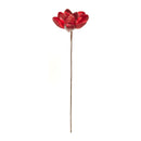 Melrose Red Velvet Magnolia Stem with Bead Accents (Set of 6)