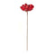 Melrose Red Velvet Magnolia Stem with Bead Accents (Set of 6)