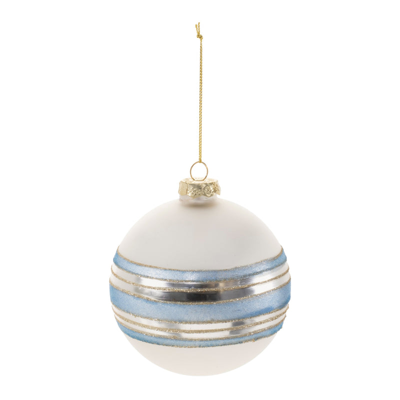 Melrose Striped Glass Ball Ornament (Set of 6)
