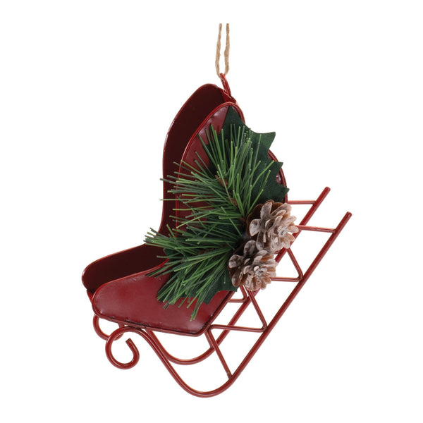 Melrose Metal Sleigh Ornament (Set of 12)